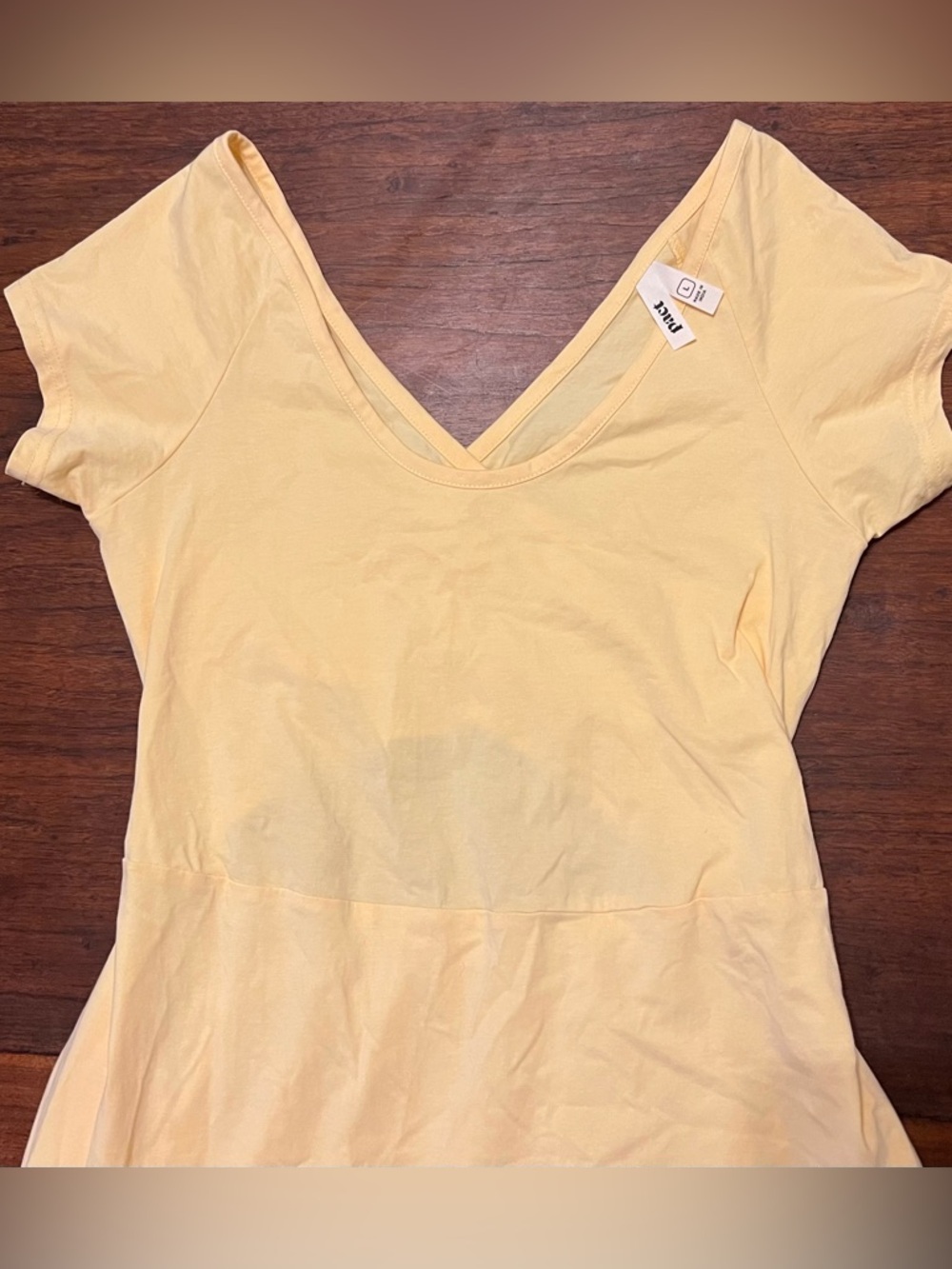 Backless Dress in Pale Yellow